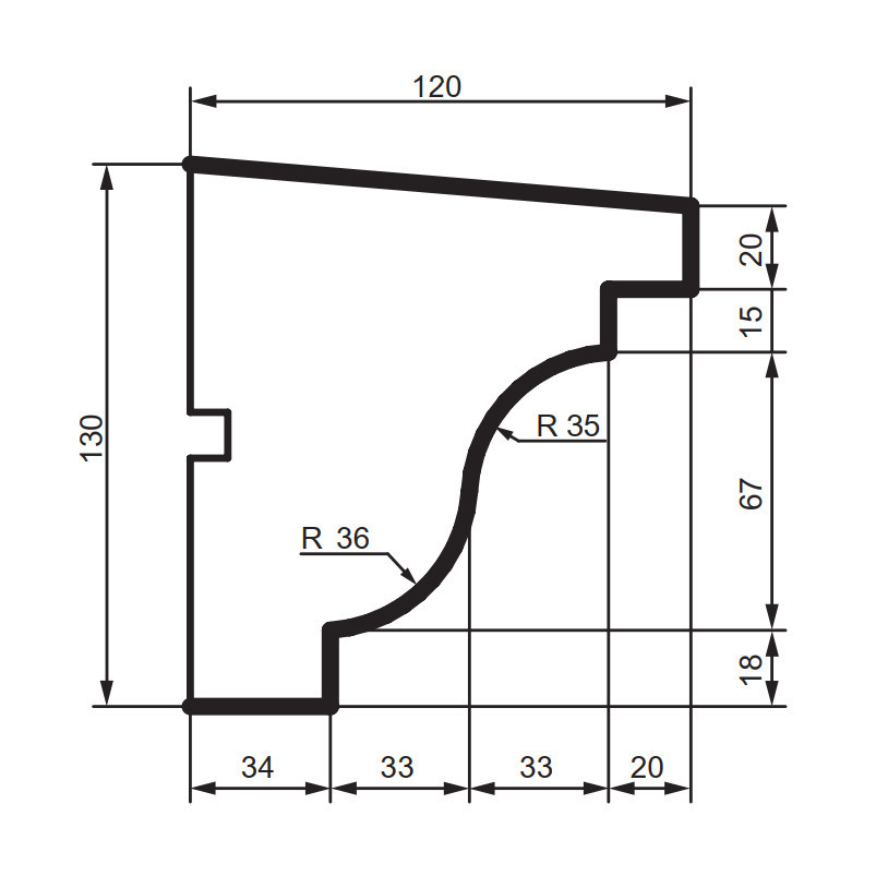 Подоконник фасадный Prestige Decor DC 111 Днепр - изображение 2