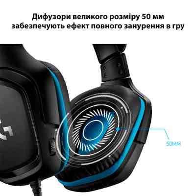 Навушники Logitech G432 7.1 Surround Sound Wired Gaming Headset (981-000770) Вінниця