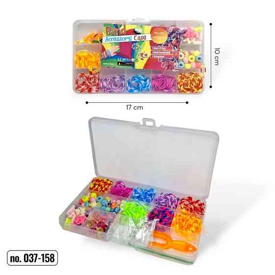 Набір гумок для плетіння браслетів 037-158 у пластиковому боксі Вінниця
