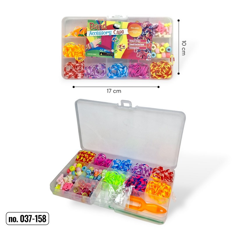 Набор резинок для плетения браслетов 037-158 в пластиковом боксе Винница - изображение 2
