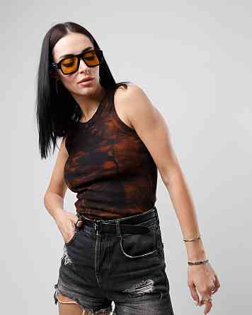 Облягаюча майка тай-дай Ripple 42-44, Терракотовый Киев