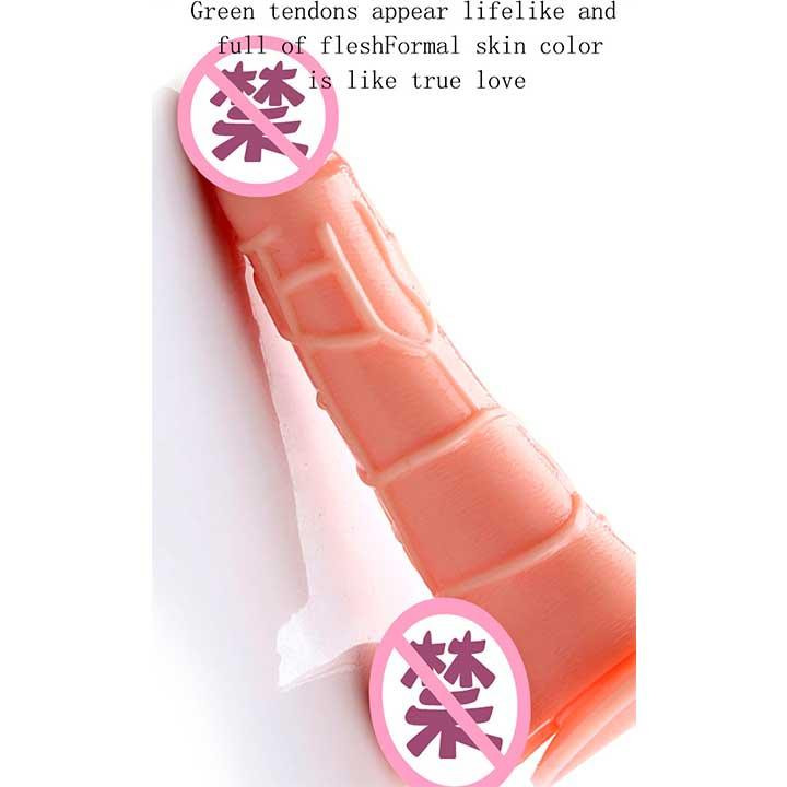 Реалістичний гнучкий фалоімітатор на присосці - 19*15*3,8 см - Тілесний Вінниця - фото 2