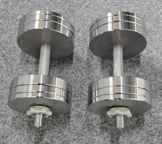 Гантелі набірні 2 по 22 кг металеві без покриття Kachai Zelezo Iron Pro Київ