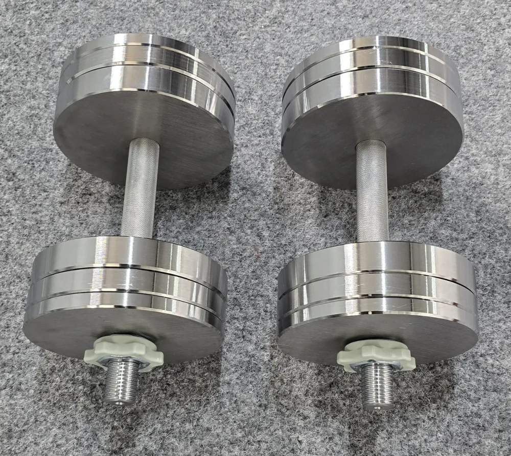 Гантели наборные 2 по 22 кг металлические без покрытия Kachai Zelezo Iron Pro Киев - изображение 2