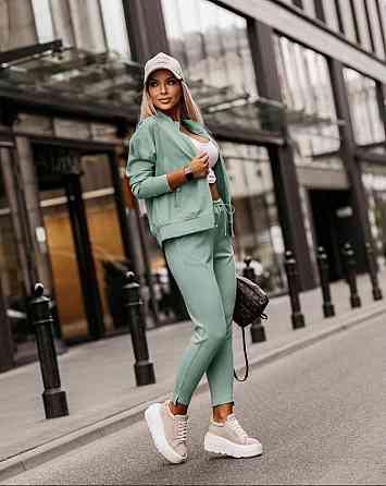 Жіночий спортивний костюм "Advice" оптом | Норма | Розпродаж моделі Фісташковий, 42-44 Київ