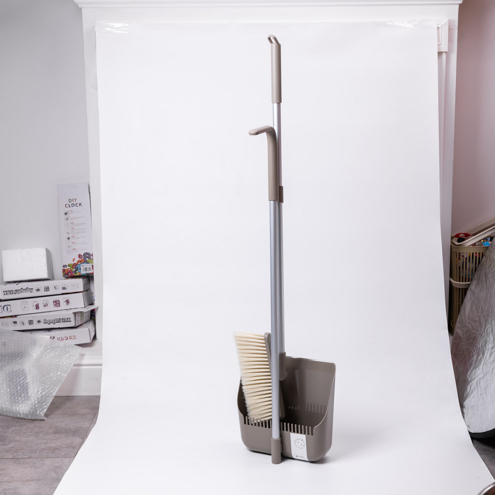 Yiwu Набір віник і совок на довгій ручці для підлоги 25×24×100 см щітка віник для прибирання Сі Київ - фото 3