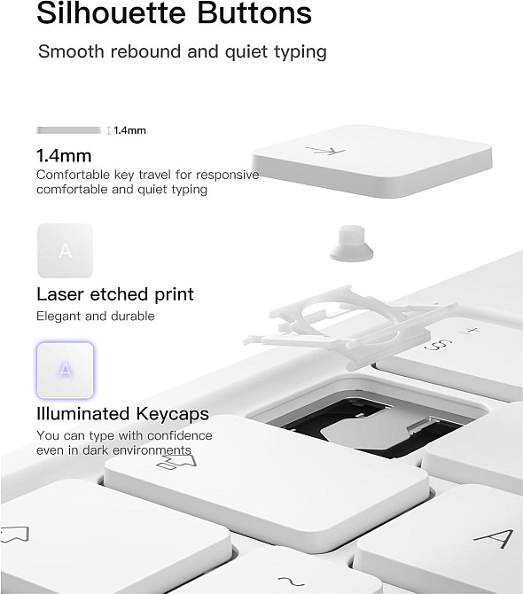 Кейс клавіатура магнітна для ipad air 11 m3 2025 m2 2024 air 5 4 pro 11 4gen підсвітка 7 кольорів трекпад Київ - фото 8