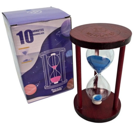 Песочные часы на 10 минут деревянные синие Киев - изображение 1