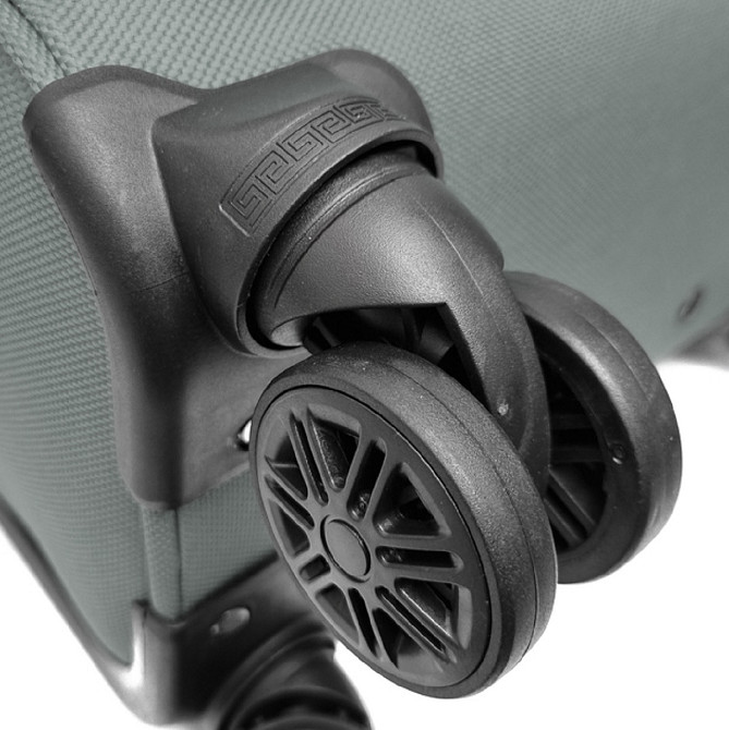 Чемодан WINGS маленький на 4-х колесах тканевый 55 см серый Киев - изображение 5