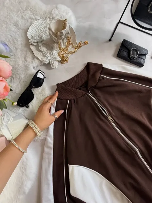 Жіночий спортивний костюм двонитка з блискавкою та регульованими штанами Одеса - фото 5