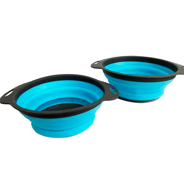 Кухонный складной силиконовый дуршлаг большой+маленький V3348 Сумы - изображение 4