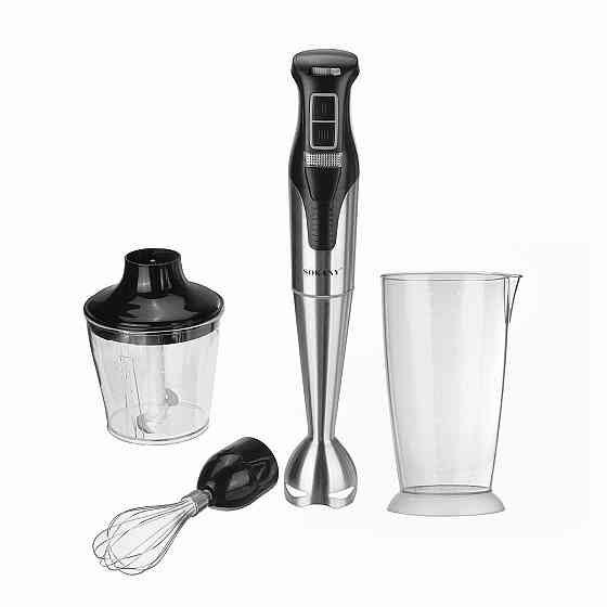 Блендер ручний занурювальний з нержавіючої сталі Sokany універсальний 4 в 1 металевий 1000 Вт смузі мейкер потужний SK-758-4 Київ