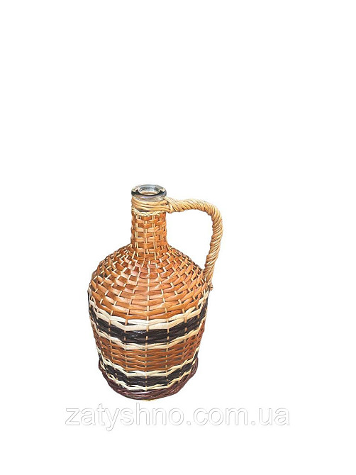 Пляшка плетена з лози 3 л. Київ - фото 2