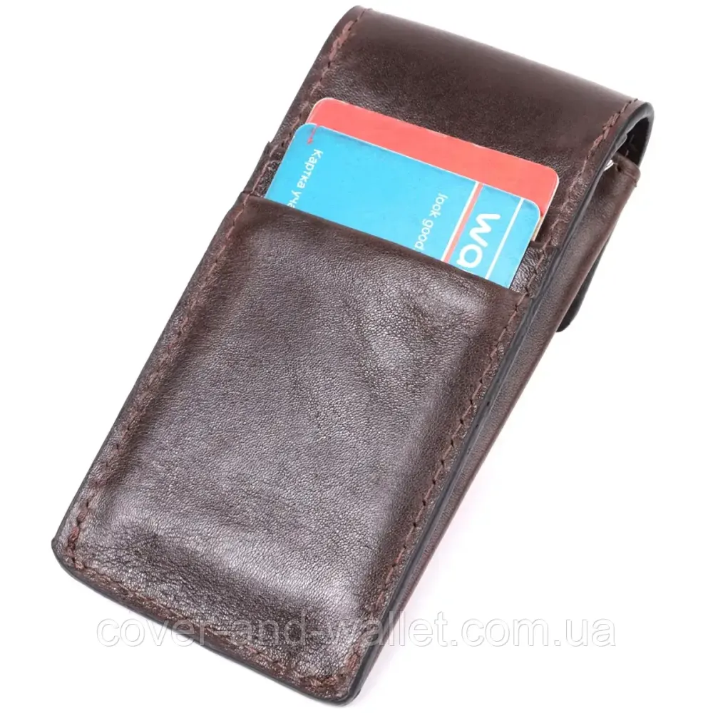 Стильная кожаная ключница коричневого цвета ручной роботы Grande Pelle Киев - изображение 4