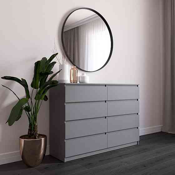 Комод VAYS R-8, 8 шухляд без ручок, ЛДСП, 140×40×98 см – для спальні, вітальні, передпокою Львів