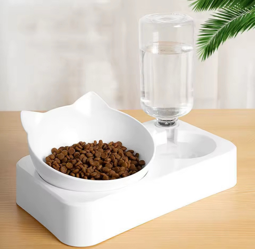 Миска с автоматической подачей воды для кошек и собак 24 на 13 см белый Киев - изображение 8