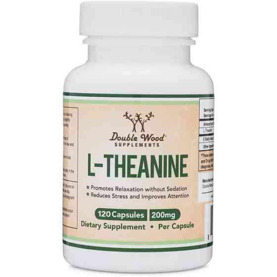 L-теанин Double Wood L-Theanine 200 mg, 120capsules Луцк