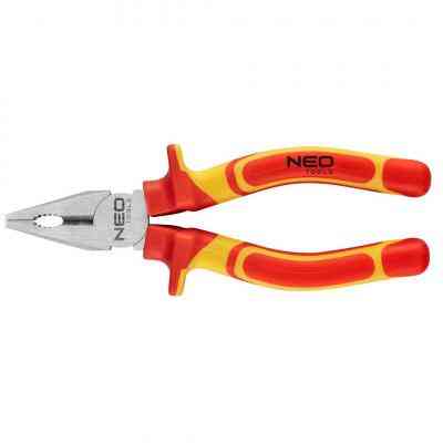 Плоскогубці Neo Tools комбіновані 160 мм, 1000 В, CrV, поліровані (01-220) Вінниця