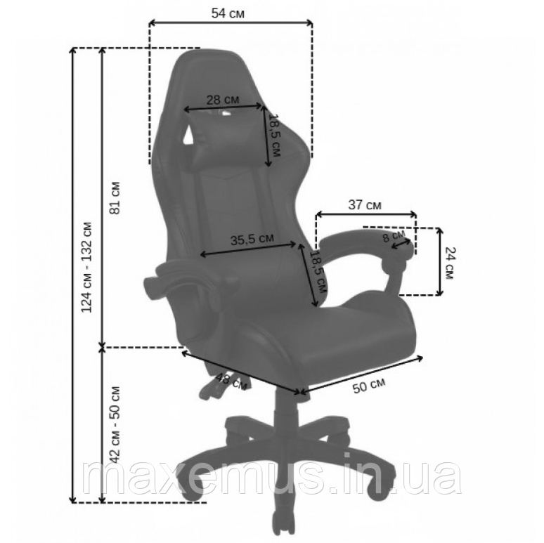 Кресло геймерское с регулировкой спинки B 810 компьютерное кресло для геймера черное Мостиска - изображение 2