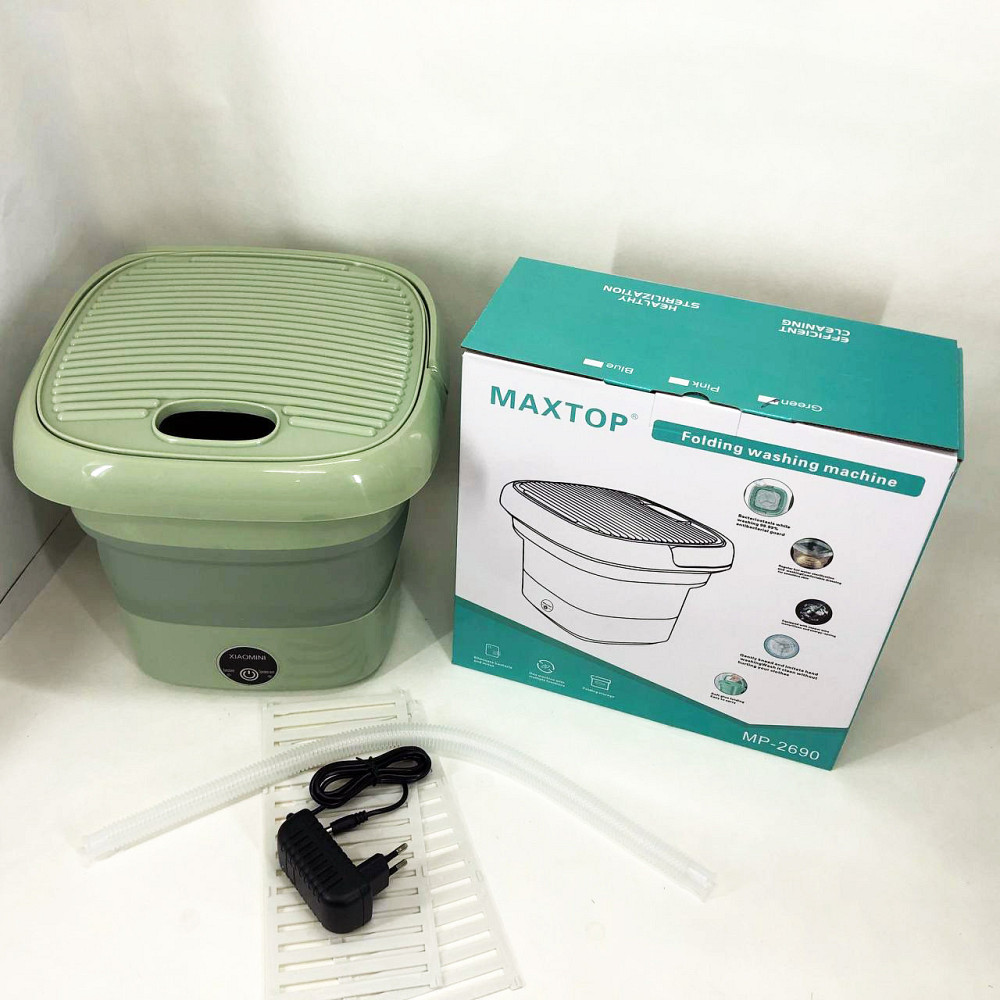 Портативная стиралка ведро MAXTOP, Стиральная машинка маленькая переносная, Стиральная машина VI-730 для дачи Киев - изображение 6
