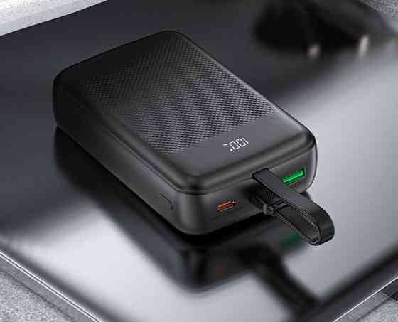 Зовнішній акумулятор ACEFAST M14 PD20W power bank with cable 20000mAh Black Киев