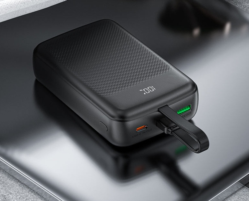 Зовнішній акумулятор ACEFAST M14 PD20W power bank with cable 20000mAh Black Киев - изображение 4