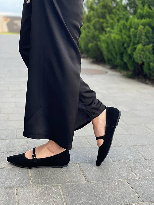 Балетки жіночі SEE SEVEN чорні замша натуральна (36-41) (5478) Коломия - фото 3