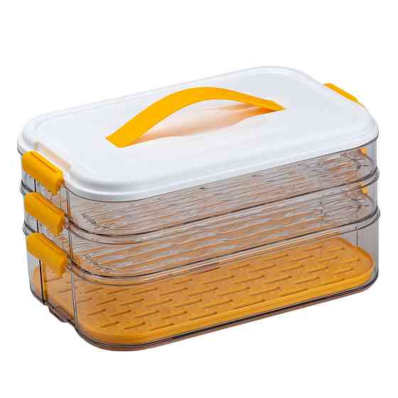 Happy Life Контейнер для заморожування та зберігання продуктів 3-ярусний у холодильнику 16.5 см Коломыя