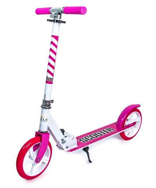 Детский складной самокат для девочки от 5-ти лет Scooter 460. Бело-Розовый цвет. Колеса 200 мм Одесса - изображение 1