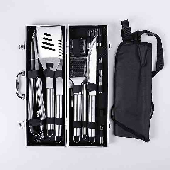 Набір аксесуарів для барбекю, мангала, гриля 19 предметів 42х14х7.5 см в кейсі HP-21-3 Коломия