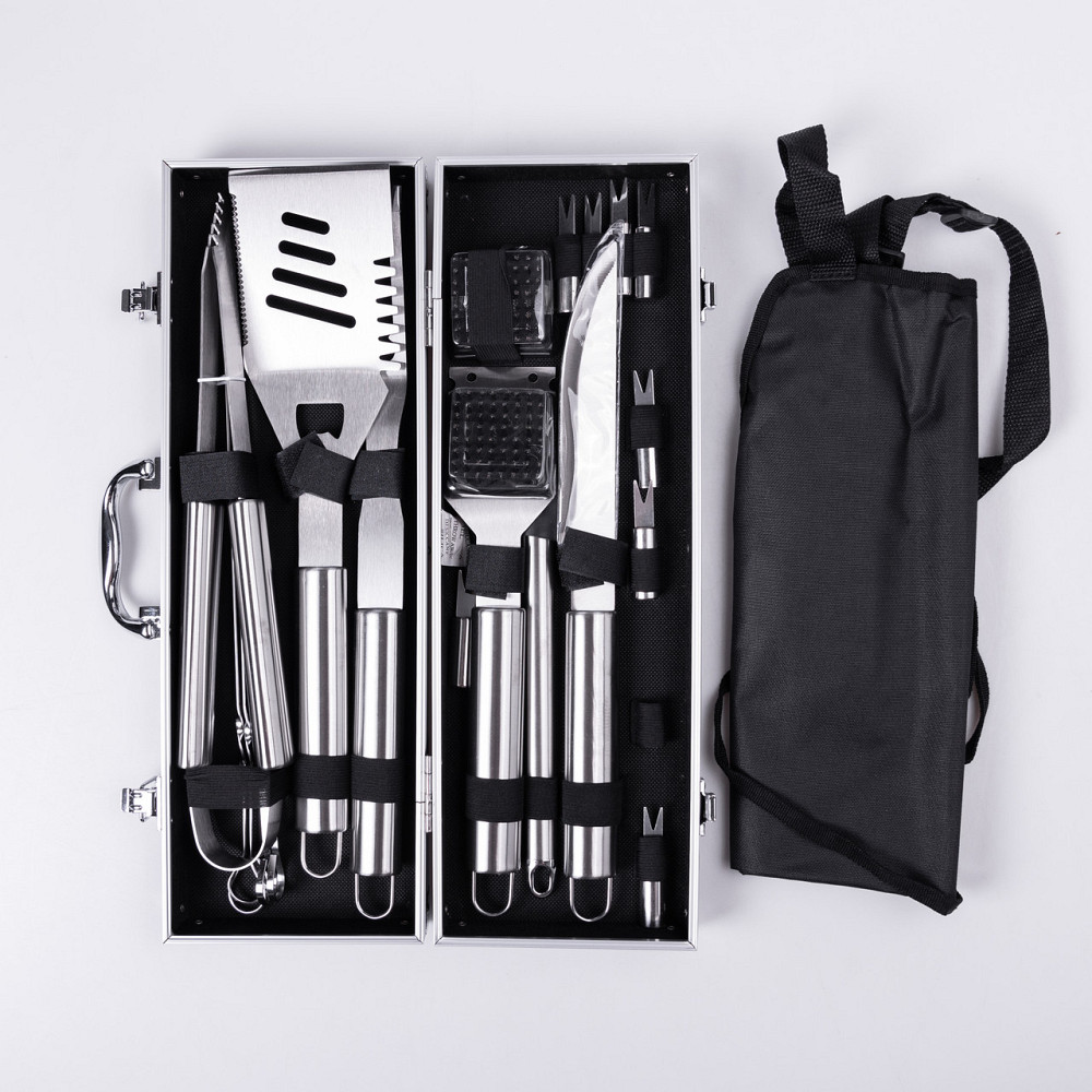 Набір аксесуарів для барбекю, мангала, гриля 19 предметів 42х14х7.5 см в кейсі HP-21-3 Коломия - фото 1