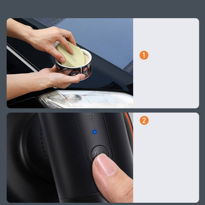 Полірувальна машина Baseus New Power Cordless Electric Polisher CRDLQ-B01 (Чорна) Миколаїв - фото 6