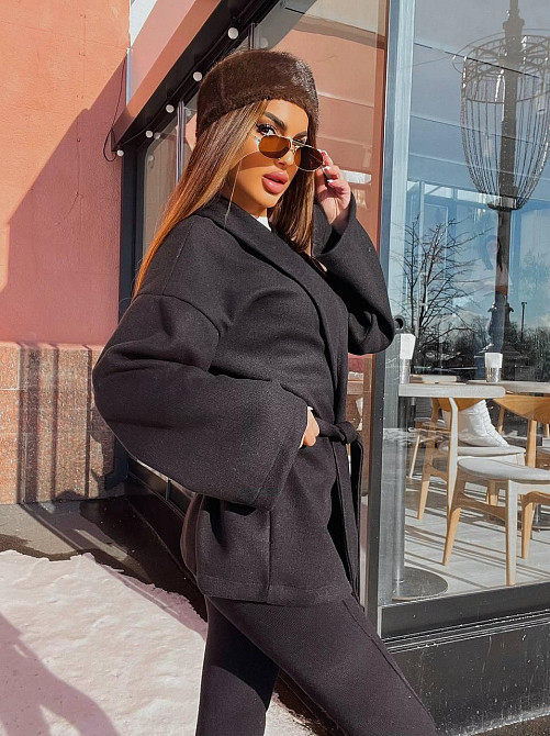 Женский стильный повседневный костюм кимоно + леггинсы турецкая ангора вязка Одесса - изображение 13