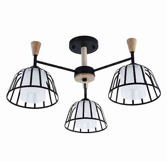 Люстра стельова на 3 плафони VALESO XL25021-3 для вітальні та спальні Чорний XL25021-3 Коломыя