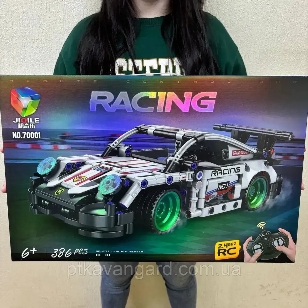 Конструктор автомобиль на пульте управления Порше 911 386 деталей Technic белый Хмельницкий - изображение 1