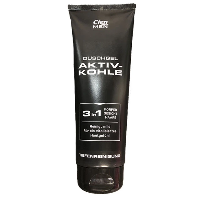 Гель для душа + шампунь Cien 3в1 Aktivkohle для мужчин 250 мл Киев - изображение 1
