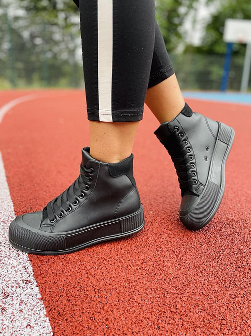 No brend Кеди жіночі M119-1 чорні (весна-осінь, еко-шкіра) (4748) Коломия - фото 7