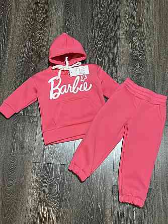 Детский спортивный костюм Барби 3нить флис розовый 104,140 Николаев