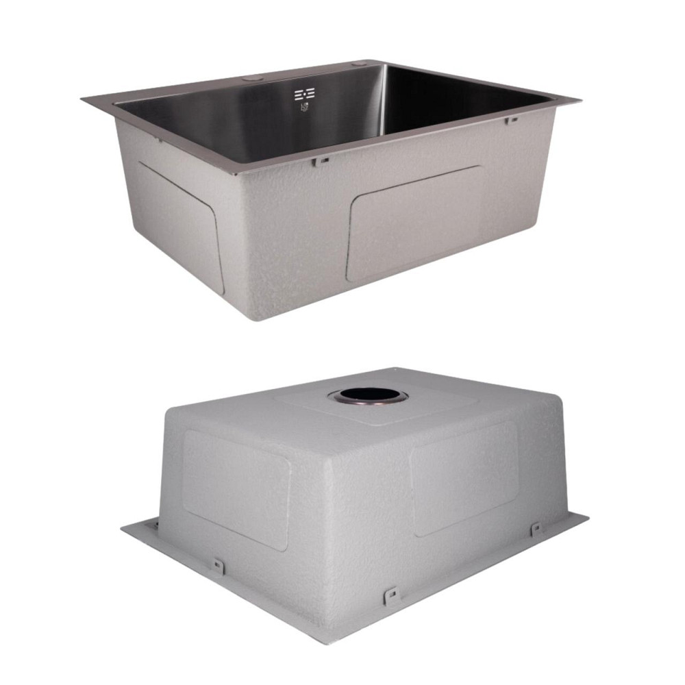 Комплект Lidz Handmade H6050B Мийка для кухні інтегрована BlackPVD у комплекті з дозатором + Lidz K01B Кошик для кухонної Київ - фото 4