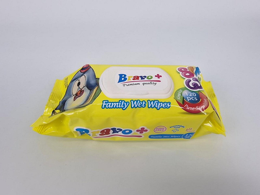 Влажная салфетка 120 шт.c клапаном 