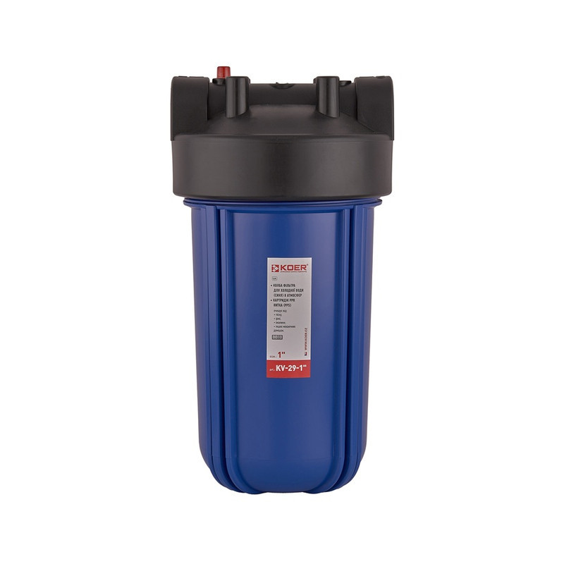 Колба фільтру для холодної води Koer KV-29-1 ВВ10 (колба, картридж PPR нитка) 8 атмосфер 1" (KR5447) Київ - фото 4