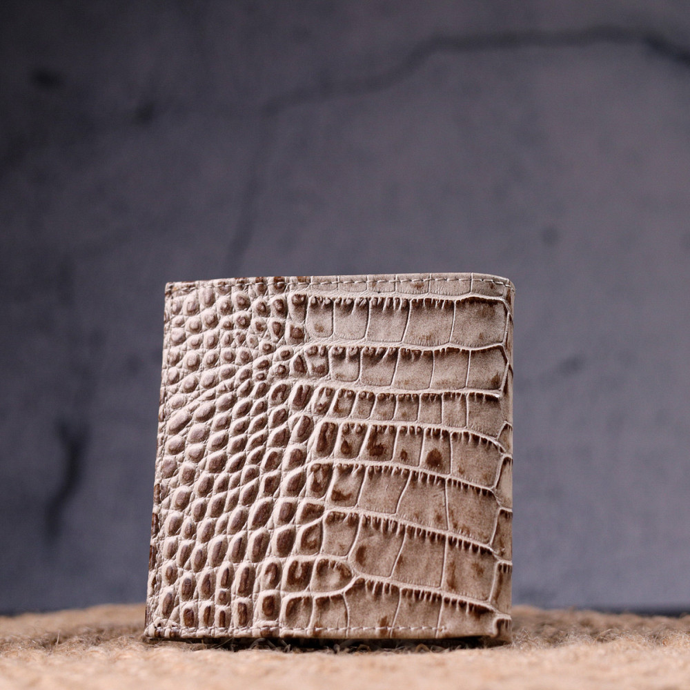 Оригинальный женский кошелек из натуральной кожи под крокодила KARYA 21314 Разноцветный Киев - изображение 10