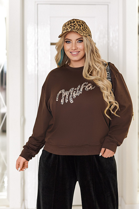 Модний жіночий світшот "Magnetic" | Норма і батал Київ - фото 3