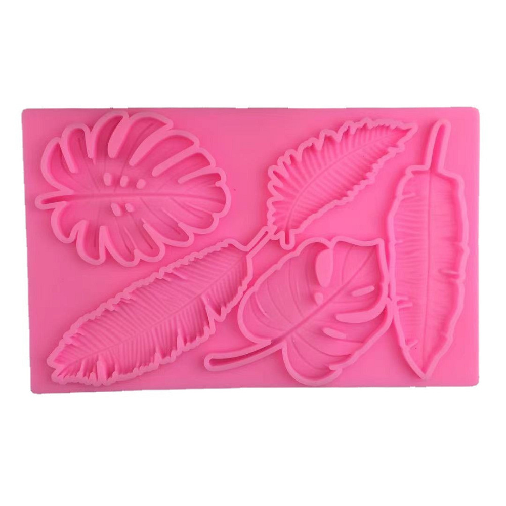 Молд силиконовый Листья 195 на 122 мм розовый Киев - изображение 5