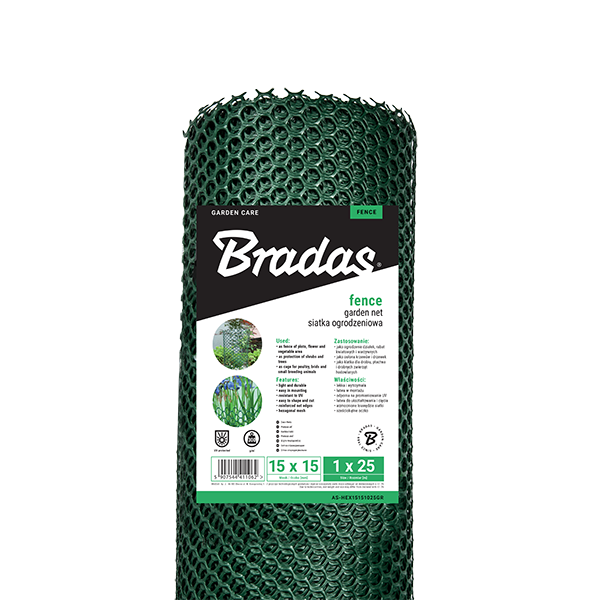 Сетка для садовой ограды 1x25м 15х15мм BRADAS Польша Киев - изображение 3