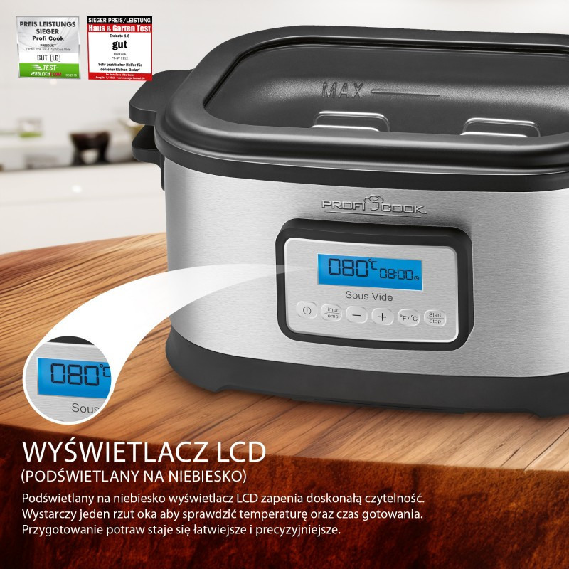 Циркуляционный аппарат 8.5 л для приготовления пищи методом су-вид Profi Cook PC-SV (1112) Нововолынск - изображение 8