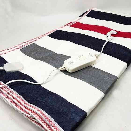 Электропростынь 150х120 см теплая электро простыня одеяло с подогревом полоска RH-81 Львов