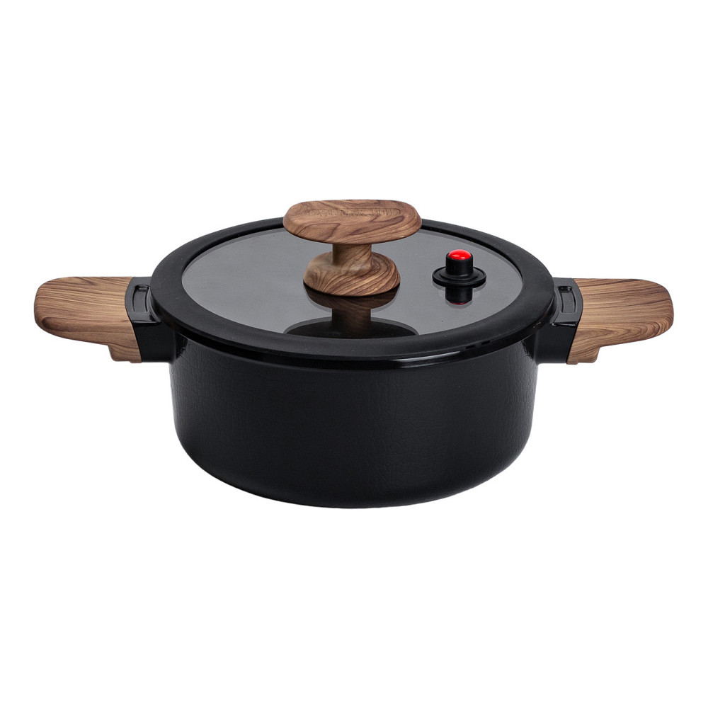 MGC Алюмінієва каструля з керамічним покриттям антипригарним 2.5 л Ø 20 см чорний MGC HP-4-452B Київ - фото 1