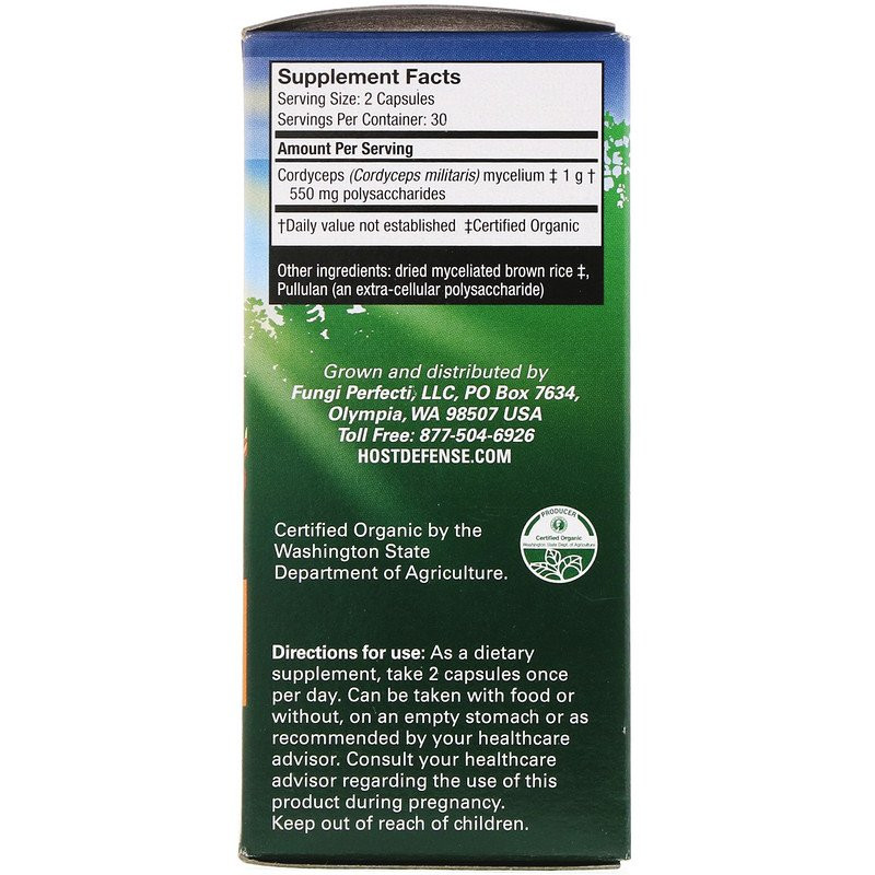 Энергетическая поддержка с кордицепсом (Cordyceps Energy Support) 1000 мг 120 капсул Киев - изображение 2