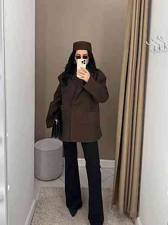 Женское элегантное пальто на подкладке турецкий кашемир Шоколад, 48/52 Одесса